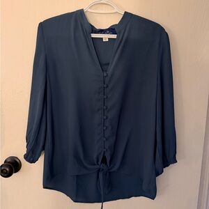 Elegant Blue Women's Top